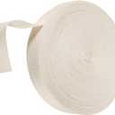 Abbaoww 55 Yards Twill Tape Ribbon 1/2 Inch 100% Cotton Herringbone Webbing Tape Sewing Twill Ribbon for DIY Crafts Sewing, Natural