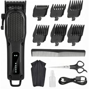 Men's Hair Clippers for Professional Hair Trimmer Cordless Rechargeable Powerful Beard Trimmer Hair Cutting Grooming Tool