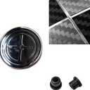 82mm Roundel Emblem Kit - Tool-Free Installation for German Luxury Vehicles, Exact Fit Hood and Trunk Badge Upgrade for X Models & 3/5/7 Series (2000-2025) (2, Carbon Fiber Black White)