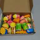 24 Pcs Food Slow Squishy Toys Soft Stress Relief Fidgets Toys for Kids Boys Girls Goodie Bag Christmas Stocking Stuffers Party Favors Treasure Box Classroom Prizes Carnival Gifts