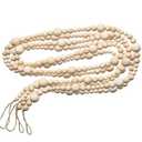 Christmas Wood Bead Garland, Creative Wooden Garland for Valentine's Day Decor, Farmhouse Wall Home Rustic Country Natural Holiday Decoration Hanging Prayer Beads