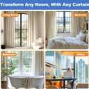 Ceiling Curtain Track, Heavy-Duty Curtain Tracks Ceiling Wall Mount for Curtains Ceiling Mounted Curtains Rod Track System with Roller Hooks Sliding Curtains Tracks Rails Set, White (6FT-9FT)