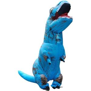 MENGKAO Inflatable Dinosaur Costume Adult Fancy Dinosaur Suit Blow up T-rex Full Body Dino Costume Halloween Cosplay Party, Large