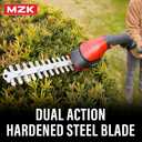 MZK 2-in-1 20V Pole Mini Hedge Trimmer & Grass Shear, 13ft Reach, Electric Hedge Trimmer with Extension Pole, Multi-Angle(Batteries and Charger Included)