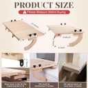 Zhehao Window Plant Shelf 23.6 Inch Window Sill Extender Easy to Install Renter Friendly Shelves for Home Flat Plant Decor (Natural Wood)