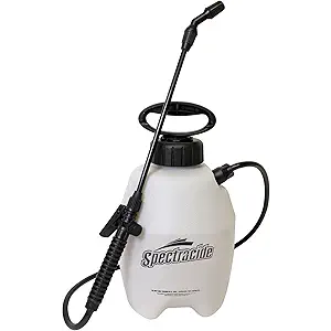 Spectracide 16412 1 Gallon Multi-Purpose Lawn & Garden Poly Tank Sprayer, Made in The USA, Adjustable Cone Nozzle, 1-Pack, Translucent White