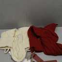 Mr. Pen- Personalized Christmas Stockings with Wooden Name Tags, Set of 4, 18" Red & Cream Cable Knit Stockings for Christmas