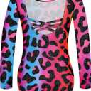 Zaclotre Leotards for Girls Long Sleeve Ballet Dance Gymnastics Outfits | for Kid 3-11Y, Classic Basic Leotard, Criss-cross Back