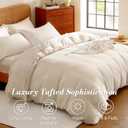 Wrenley Vale 7 Pieces Comforter Set Queen Khaki Waffle Ultra Soft Fluffy Comforter Set All Season Bed in a Bag Set Shabby Chic Farmhouse Rustic Style Bedding
