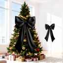 Black Bow Decor 2 Pack,Large & Small Black Coquette Room Backdrop Wall Decor for Christmas Decorations Bachelorette Bridal Shower Bow Valentines Xmas Birthday Decor