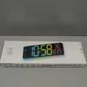 16.5" Large Digital Wall Clock: 11 RGB Colors Wall Mount Decor Clock for Living Room Bedroom Office Classroom, House Warming Gifts New Home Decor, Christmas Birthday Gifts for Men Women Black