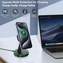 Magnetic Wireless Charger Stand 15W Fast Mag-Safe Charger for iPhone 17/17 pro/ 17 Air/ 17 pro max 16/15/14/13/12 Series Magnet Wireless Charging Station/Pad with Sleep-Friendly Light for AirPods