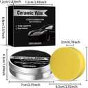 Ceramic Wax Cream for Cars, Strong Protection Car Coating Polishing Wax, Auto Car Scratch Repair Remover Paste with Sponge(2Pcs)