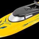 Remote Control Boat, Rc Boat For Adults And Kids, 25Kmh Speed Fast Rc Boats For Pool And Lake, 2 Rechargeable Batteries, Led Light, Remote Control Water Toys For 8-13 Boys Girls