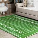 ALAZA American Football Field Green Sport Lover Area Rug Rugs for Living Room Bedroom 4'10" x 6'8"