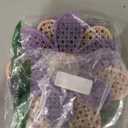 Maitys 3 Pieces Boho Daisy Wall Decor Natural Rattan Flower Wall Hanging Art Wooden Boho Art Nursery Flowers Farmhouse Hanging Decor for Home Office Nursery(Pink, Purple)