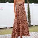 NOLLSOM Casual Women's Summer Dresses 2025 Sundress Sleeveless Floral Boho Long Dresses Beach Vacation Clothes (S)