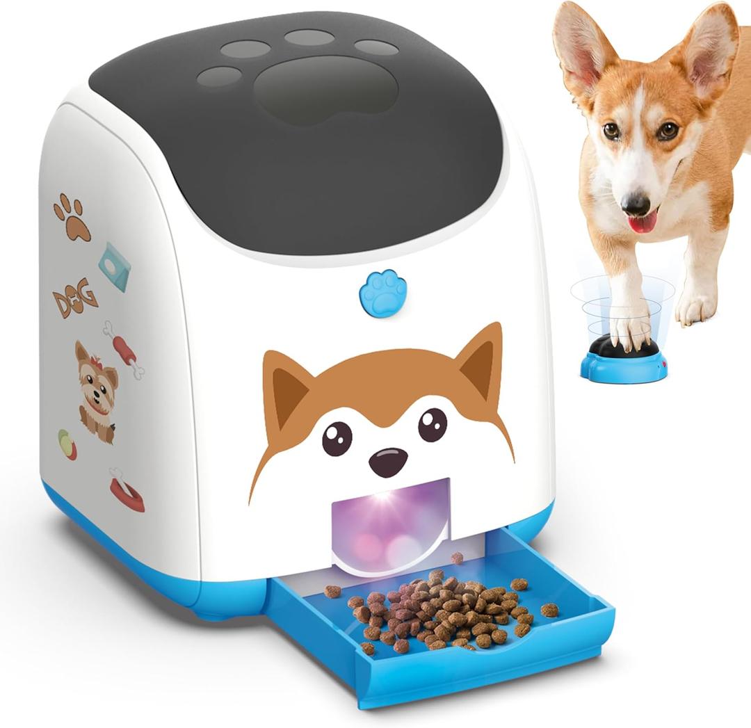 Dog Puzzle Feeder Toy Remote Control Automatic Treat Dispenser with Light, Interactive IQ Training Slow Feeder, Large Capacity for All Dog Breeds