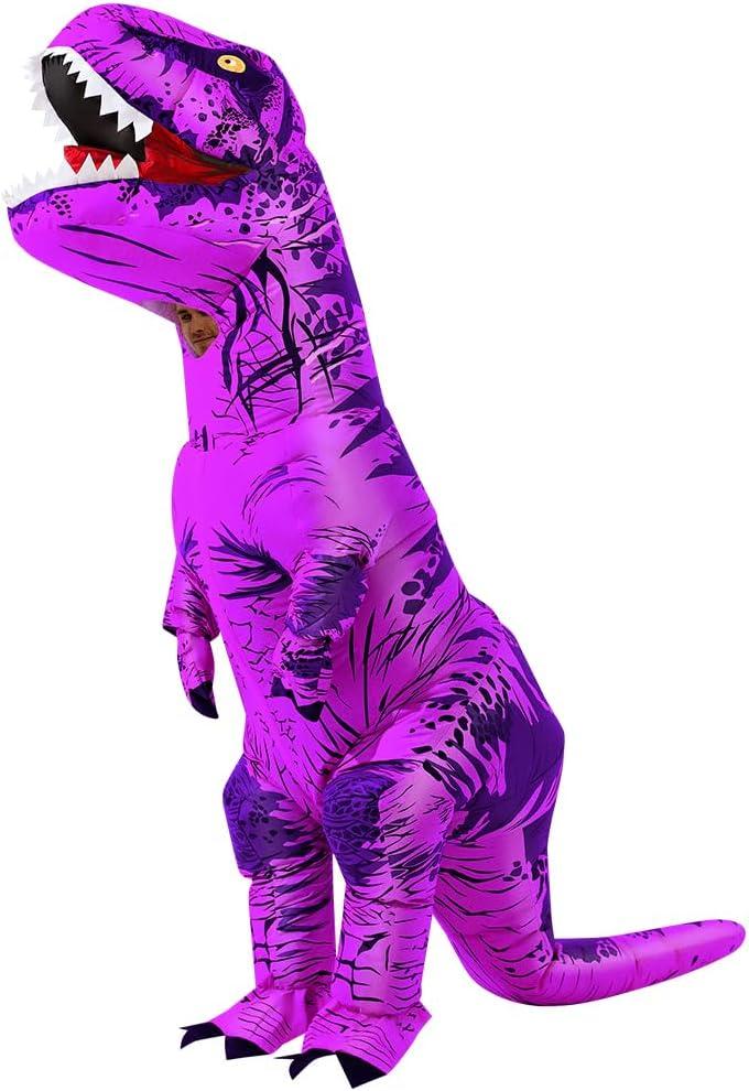 8 Colour Halloween Inflatable Dinosaur Costume Adult Fancy Dinosaur Suit Blow up Trex Costume