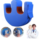 YHK Bedridden People Turning Device, Prevent Muscle Atrophy Elderly with Removable Straps U-Shaped Multifunctional Turning Pillow, Bedroll Pillow Bedridden Nursing Supplies (Dark Blue Straps)