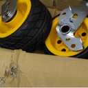 Rock-N-Roller Ground Glider Caster with Brake 6" x 3" 2-Pack for R14G & R16RT Multi-Carts (Black)