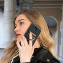 for Motorola Moto Edge Plus 2023/Motorola Edge+ 5G UW 2023/Edge 40 Pro/Edge X40 Phone Case with 360 Rotatable Ring Holder Stand and Card Holder case for Moto Edge Plus 2023 Cover - Black