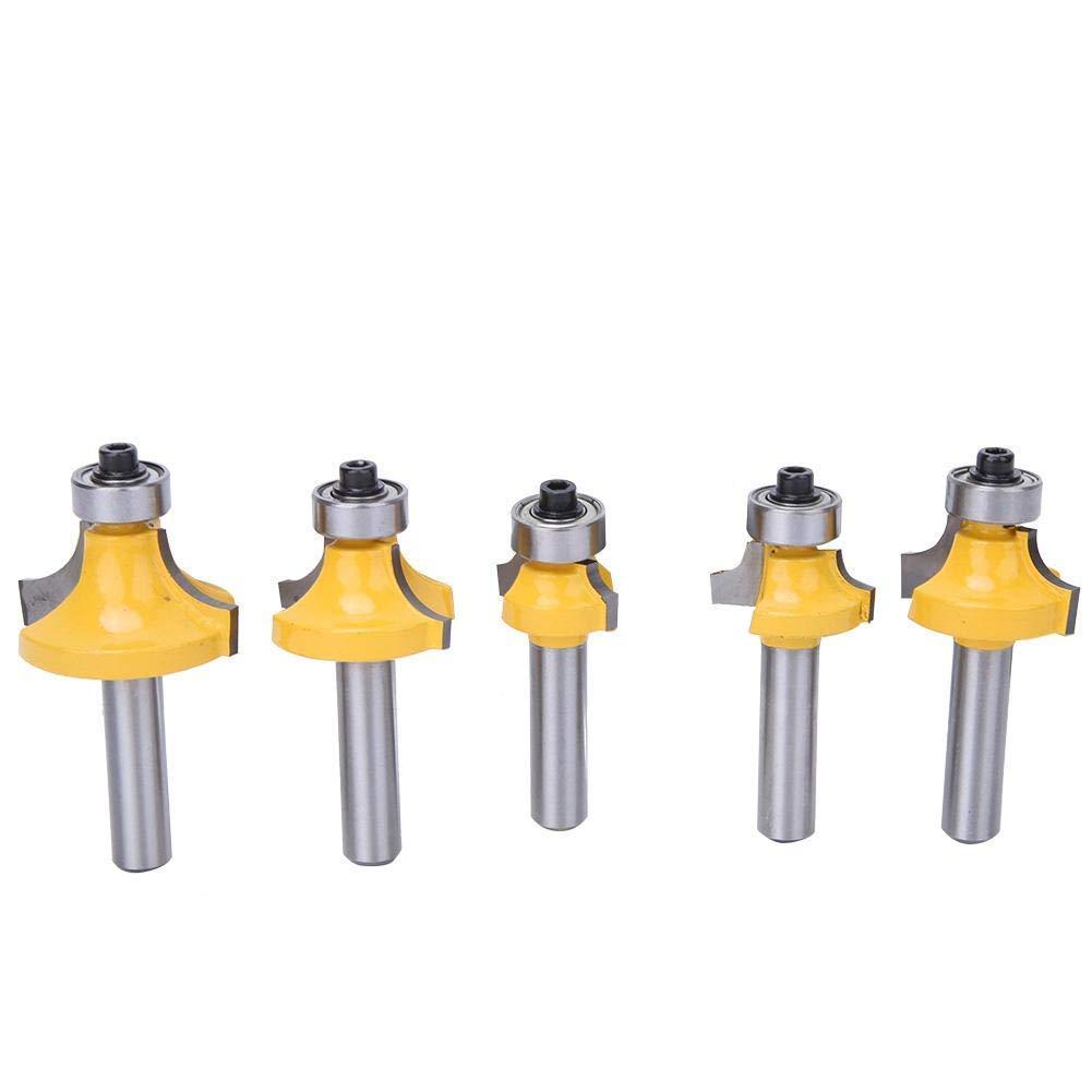 3Pcs 8mm Shank Round Over Router Bits, Woodworking Round Corner Milling Cutter Tool,Roundover Edging Router Bit Set