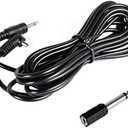 Fotoconic 10ft/3M 3.5mm to Male Flash PC Sync Cord Cable with 6.35mm to 3.5mm Jack Adapter for Studio Strobe Trigger Camera Lighting