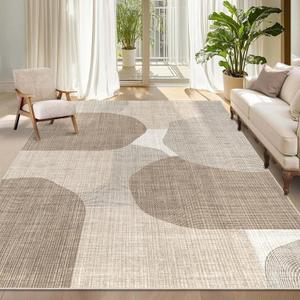 Large Modern Area Rugs 8x10 Washable Rug for Living Room Beige