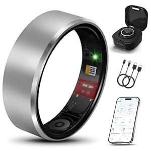 Smart Health Ring 2.0 for Women Men, Slim Scratch & Fingerprint Resistant Design,Efficient Chip Fitness Tracker, Monitors Heart, Blood Oxygen & Pressure, Sleep, Steps, Waterproof, Gold 14