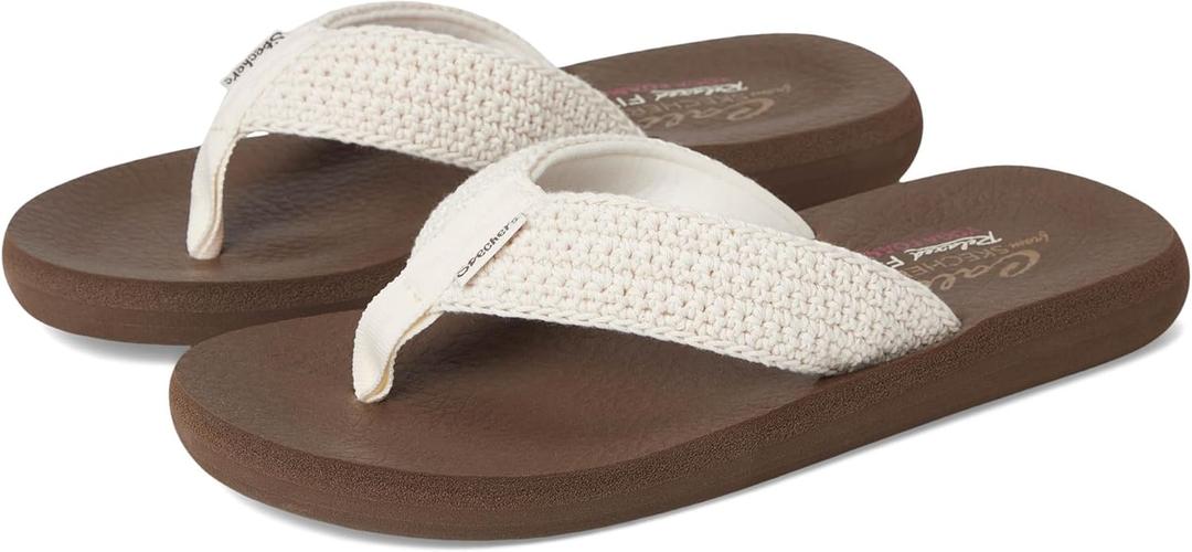 Skechers womens Asana - Valley Chic! (7, Natural)