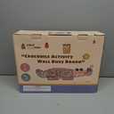 ROBOTIME Crocodile Busy Board Wall Panels for Toddlers, Pink Montessori Sensory Activity Board, Montessori Sensory Wall-Mounted Learning Center Toy for Kids Room, Educational Toys for Boys & Girls