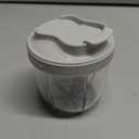 Cute Pill Organizer,Pill Dispenser with 7 Large Compartments,Portable Pill Bottle Box with Wide Opening for Easy Use, Anti-Mix Pills Organizer for Travel,Includes 20 Pcs Sticky Labels (Gray)