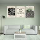 Framed Sage Green Wall Art Set of 3, Abstract Matisse Canvas Wall Decor, 16x24Inchx3pcs-Framed
