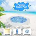 Baby Beach Pool,Pool for Toddlers 1-3,Beach Puddle Pool Toddler and Beach Puddle, Foldable Kiddie Pool with Waterproof Carrying Bag,Portable Baby Beach Pool for Outdoor Summer Vacation