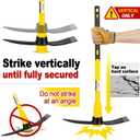 Nohovu Pickaxe with Shock Absorbing Fiberglass Handle, Heavy Duty Forged Steel Pick Axe for Digging, 36 Inches (406SB)