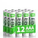 EBL Rechargeable AAA Batteries 1100mAh Ni-MH AAA Rechargeable Batteries 12 Pack
