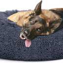 MIXJOY Orthopedic Dog Bed Comfortable Donut Cuddler Round Dog Bed Ultra Soft Washable Dog and Cat Cushion Bed (20''/23''/30''/36'') (36''x36'', Grey-Blue)