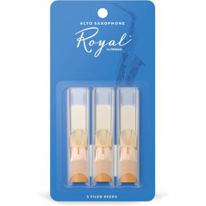 D'Addario Royal Alto Saxophone Reeds, Strength 3, Pack of 3 (Strength 3.0)