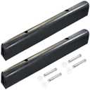 TonGass (2-Pack, Black, 39"x3.9"x4.1", Weight 18.7 Lbs) Heavy-Duty Rubber Dock Bumper for Marinas Boat Docks Bumpers Rubber Boat Bumper for Docking, Boats Slips with 1/2" Thick Ribs 2 Mounting Holes