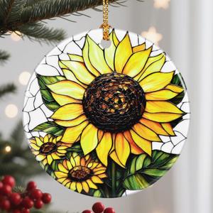 Christmas Ornaments, Sunflower Ornament, Christmas Tree Decorations, Holiday Decorations, Holiday Ornaments, Sunflower Gifts, Holiday Party Gifts, and Xmas Gift Ideas