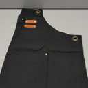AFUN Chef Aprons for Women Men with Oversized Pockets, 12-Ounce Cotton Canvas Cross Back Water Repellent Apron (Black)