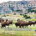 North Dakota Calendar 2026 Wall 12 Month Monthly ND Scenic Souvenirs Themed Gifts | American Made In The USA
