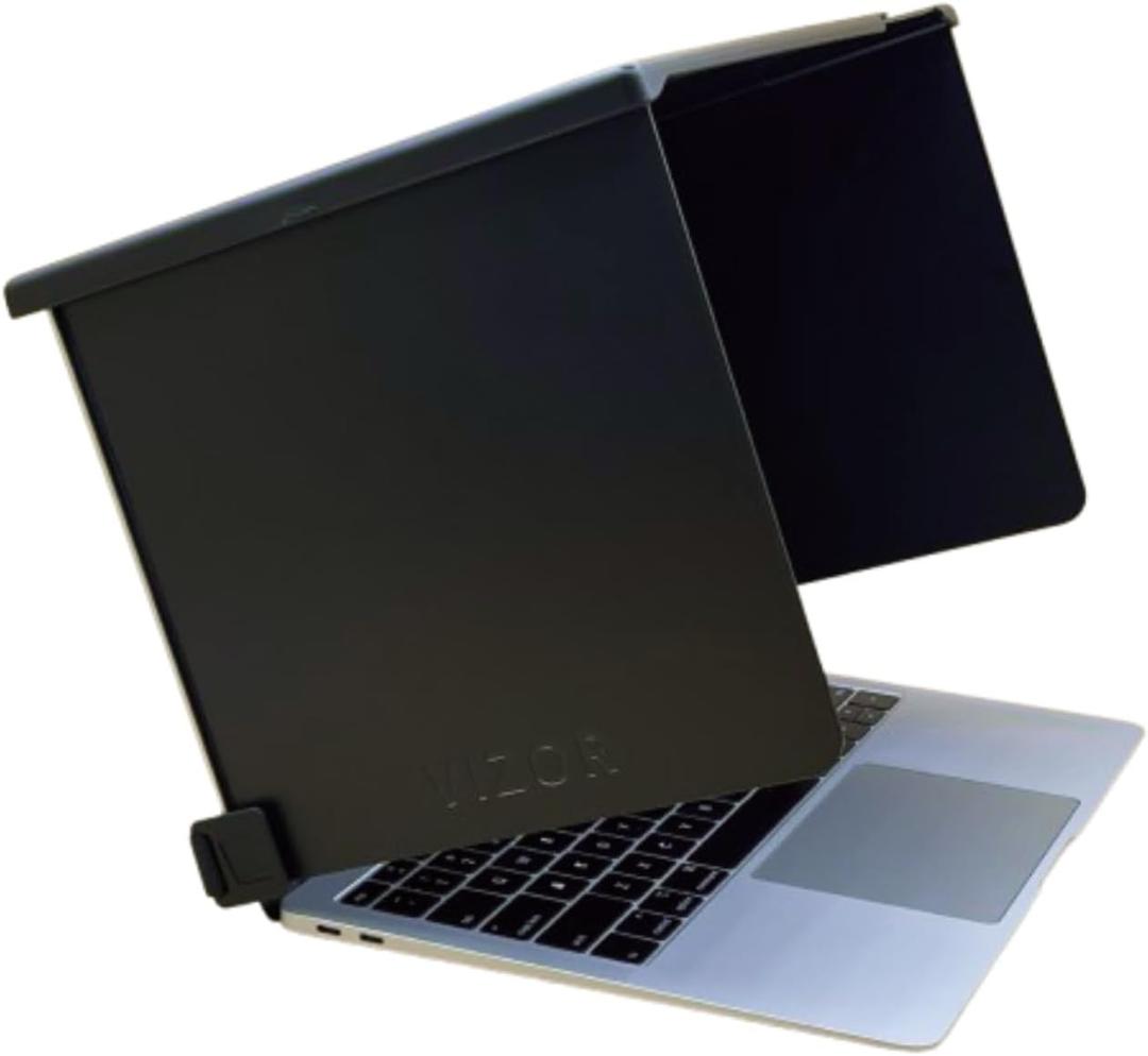 VIZOR Pro Laptop Sun Shield | Eliminate Screen Glare | One Size Fits All Laptops | New Wind-Resistant Pro Clips