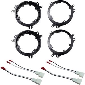 6.5"/6.75" Speaker Mounting Adapter for Toyota Lexus Scion with Wiring Harness 2 Pairs