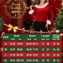 Christmas Tops for Women - Xmas V Neck Fur Trim Sweaters Casual Loose Sweatshirts Velvet Long Sleeve Pullover (Red, M)