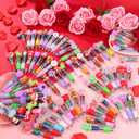 CZWZ 60Pcs Mini Multicolor Pen in One 4-in-1 Cute Pens Bulk for Kids, Ballpoint Pens for Birthdays and Children's Parties, Fun Pens Gifts Assorted Ink Kawaii Pen(Valentine)