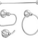 FILTA Bathroom Hardware Set, Polished Chrome Towel Rack Set Towel Bar Set for Bathroom, 4 Pieces Bathroom Towel Holder Set, Bath Hardware Set with 18 or 24 Inch Towel Bar