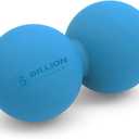 5BILLION Peanut Massage Ball - Double Lacrosse Massage Ball & Mobility Ball for Physical Therapy - Deep Tissue Massage Tool for Myofascial Release, Muscle Relaxer, Acupoint Massage (Black) (Blue-soft)