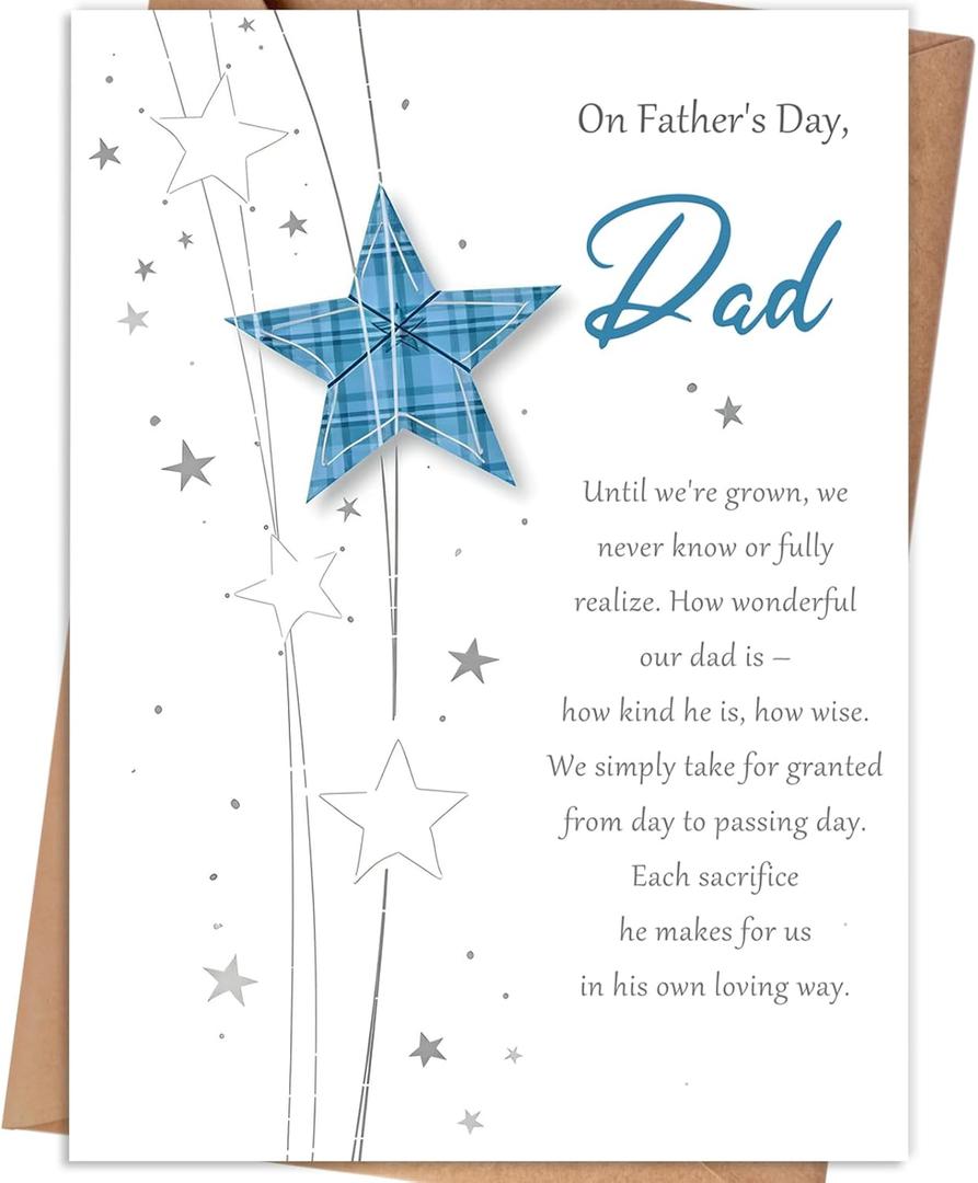 27 x Father's Day Card for Dad, Fathers Day Card Gift for Dad from Daughter, Son, Kids, Fathers Day Card for Daddy, Fathers Day Decorations
